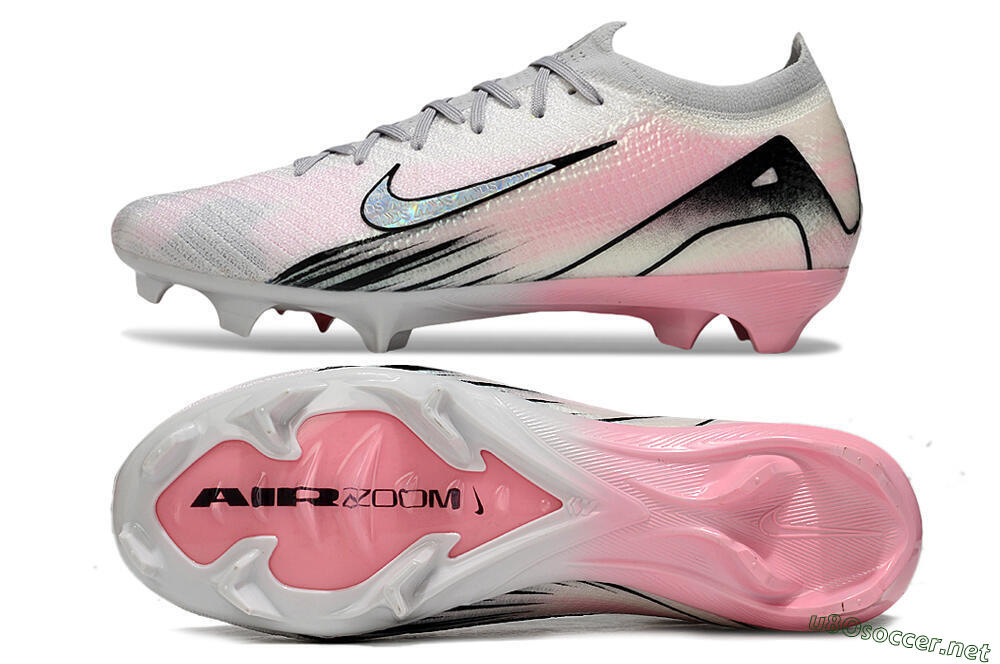 Unisex Nike Air Zoom Mercurial Vapor 16 Elite FG Football Boots - Pink/Silver/Black 1