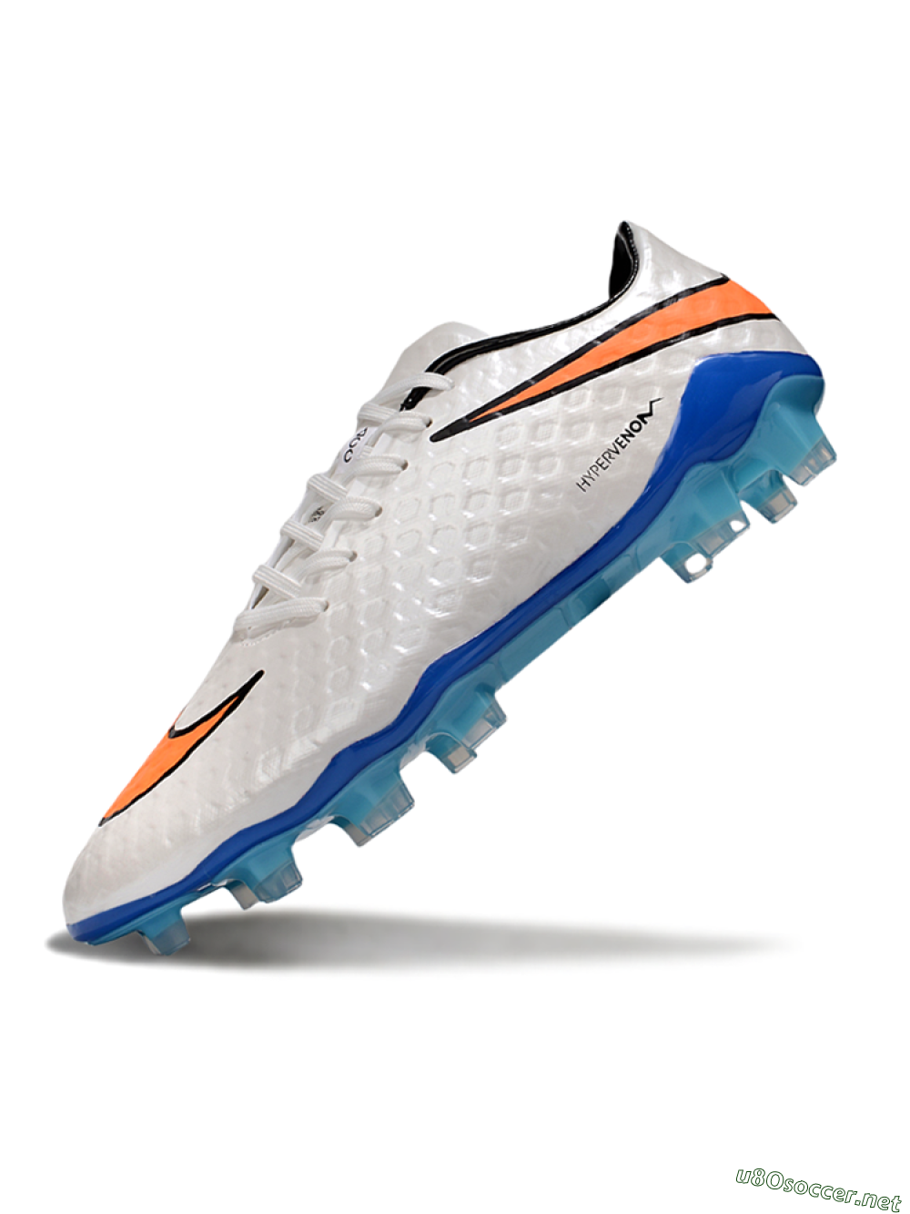 Men's Nike Hypervenom Phantom FG Football Boots - White/Orange/Black 5