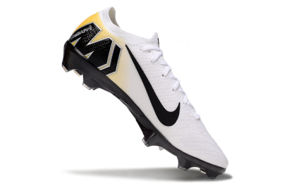 Unisex KM x Nike Air Zoom Mercurial Vapor 16 Elite FG Football Boots - White/Black/Yellow