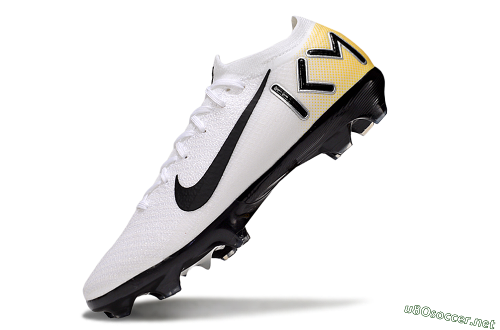 Unisex KM x Nike Air Zoom Mercurial Vapor 16 Elite FG Football Boots - White/Black/Yellow 5