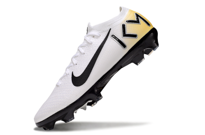 Unisex KM x Nike Air Zoom Mercurial Vapor 16 Elite FG Football Boots - White/Black/Yellow