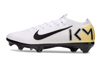 Unisex KM x Nike Air Zoom Mercurial Vapor 16 Elite FG Football Boots - White/Black/Yellow