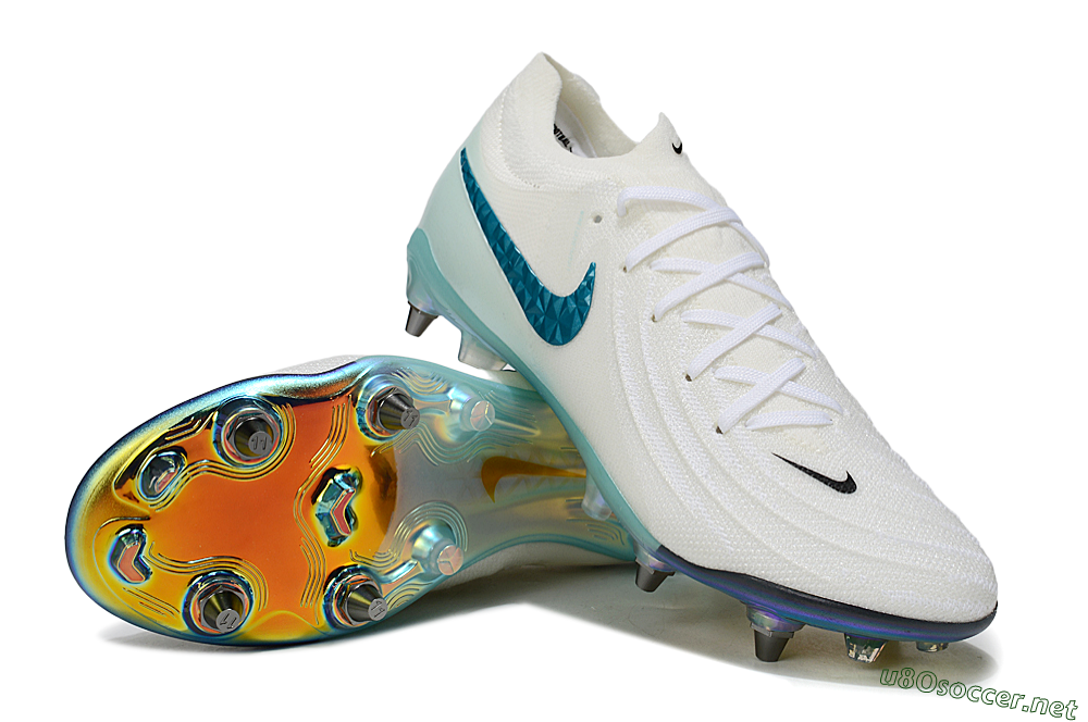 Men's Nike Phantom GX 2 Elite SG Football Boots - White/Blue/Gold 3