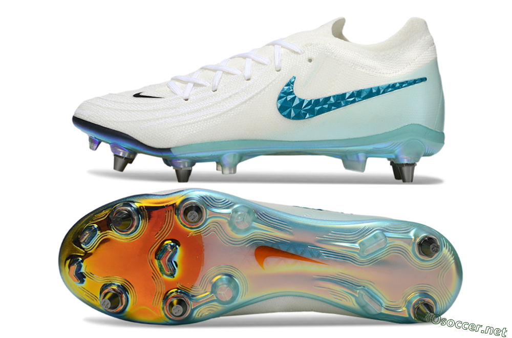 Men's Nike Phantom GX 2 Elite SG Football Boots - White/Blue/Gold 1