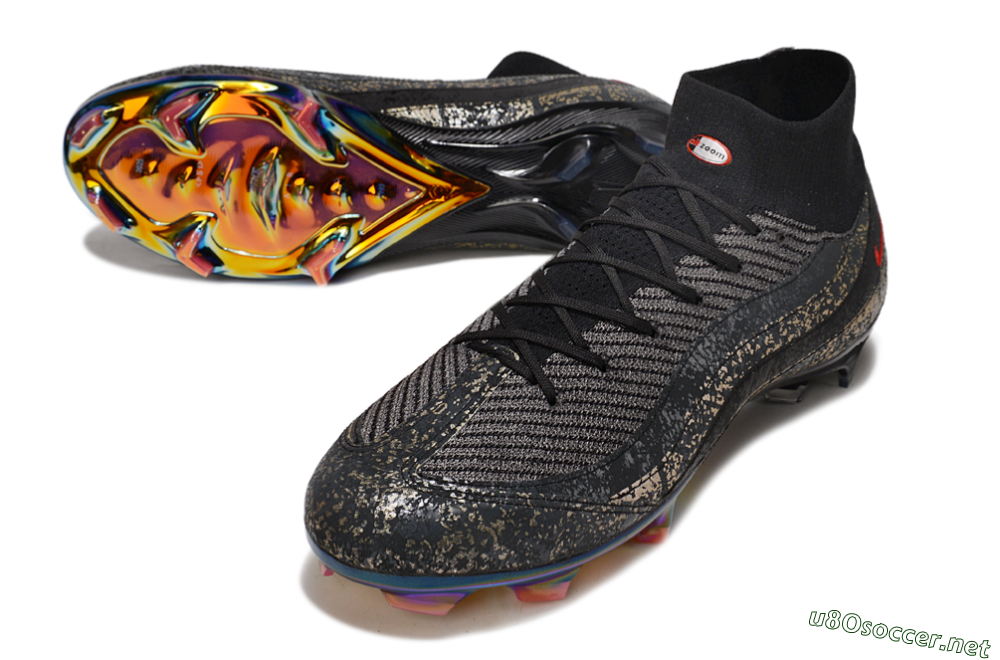 Unisex Nike Air Zoom Mercurial Superfly 10 Elite FG Football Boots - Black/Grey/Red 3