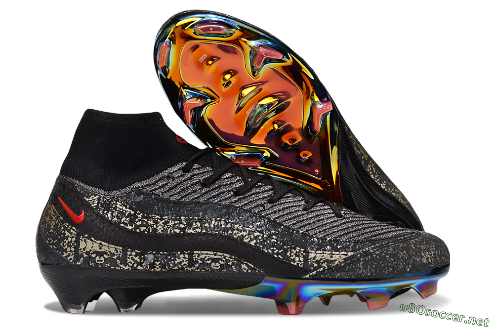 Unisex Nike Air Zoom Mercurial Superfly 10 Elite FG Football Boots - Black/Grey/Red 2