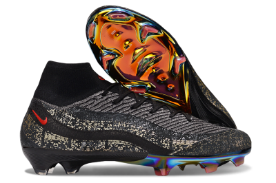 Unisex Nike Air Zoom Mercurial Superfly 10 Elite FG Football Boots - Black/Grey/Red