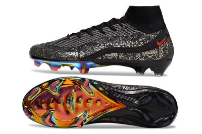 Unisex Nike Air Zoom Mercurial Superfly 10 Elite FG Football Boots - Black/Grey/Red