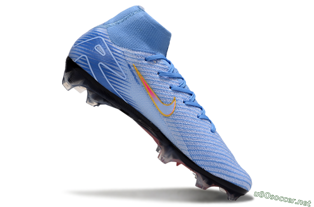 Unisex Nike Air Zoom Mercurial Superfly 10 Elite FG Football Boots - Blue/Pink/Gold 4