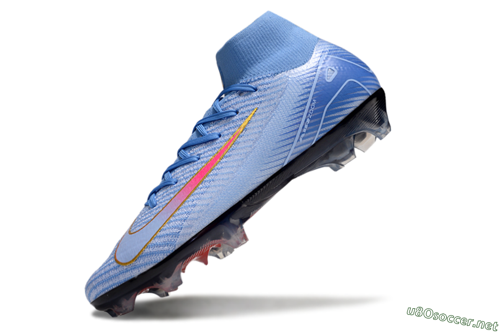 Unisex Nike Air Zoom Mercurial Superfly 10 Elite FG Football Boots - Blue/Pink/Gold 5