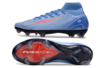 Unisex Nike Air Zoom Mercurial Superfly 10 Elite FG Football Boots - Blue/Pink/Gold