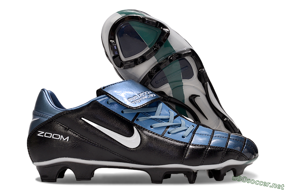 Men's Nike Air Zoom Total 90 III FG Football Boots - Black/Blue/White 2