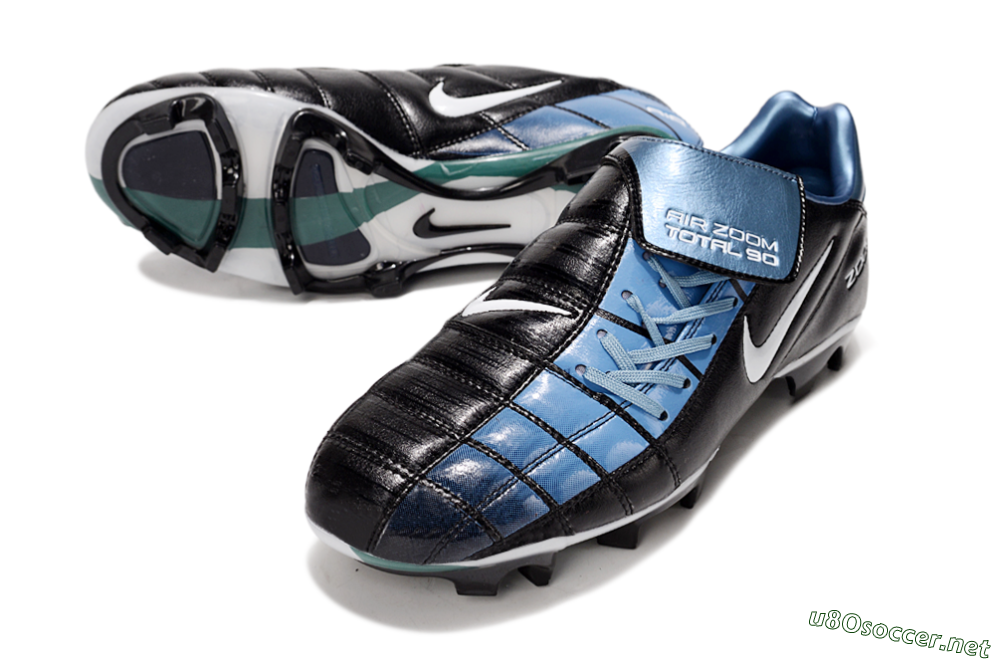 Men's Nike Air Zoom Total 90 III FG Football Boots - Black/Blue/White 3