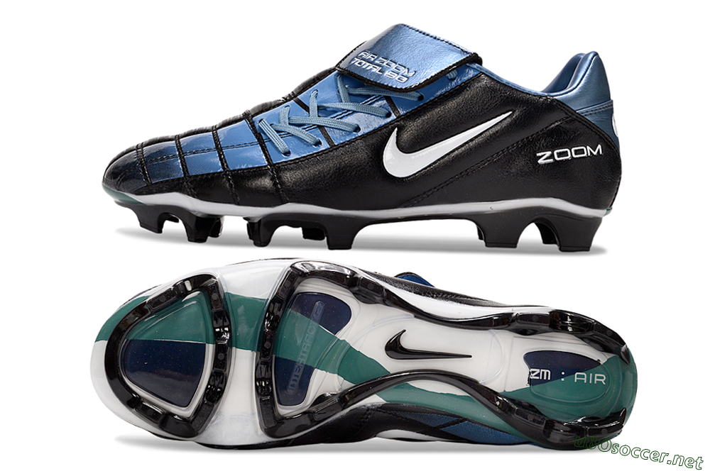 Men's Nike Air Zoom Total 90 III FG Football Boots - Black/Blue/White 1
