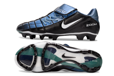 Men's Nike Air Zoom Total 90 III FG Football Boots - Black/Blue/White