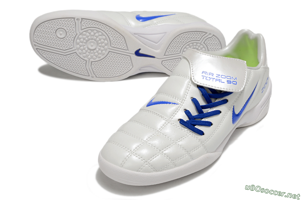 Men's Nike Air Zoom Total 90 III IC Football Shoes - White/Blue 3