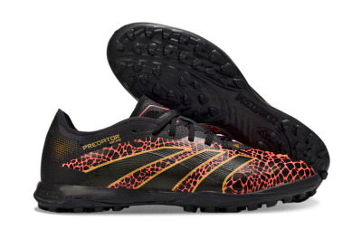 Men's Adidas Predator 25 Elite TF Football Shoes - Black/Red/Yellow