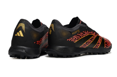 Men's Adidas Predator 25 Elite TF Football Shoes - Black/Red/Yellow