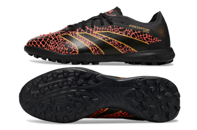Men's Adidas Predator 25 Elite TF Football Shoes - Black/Red/Yellow