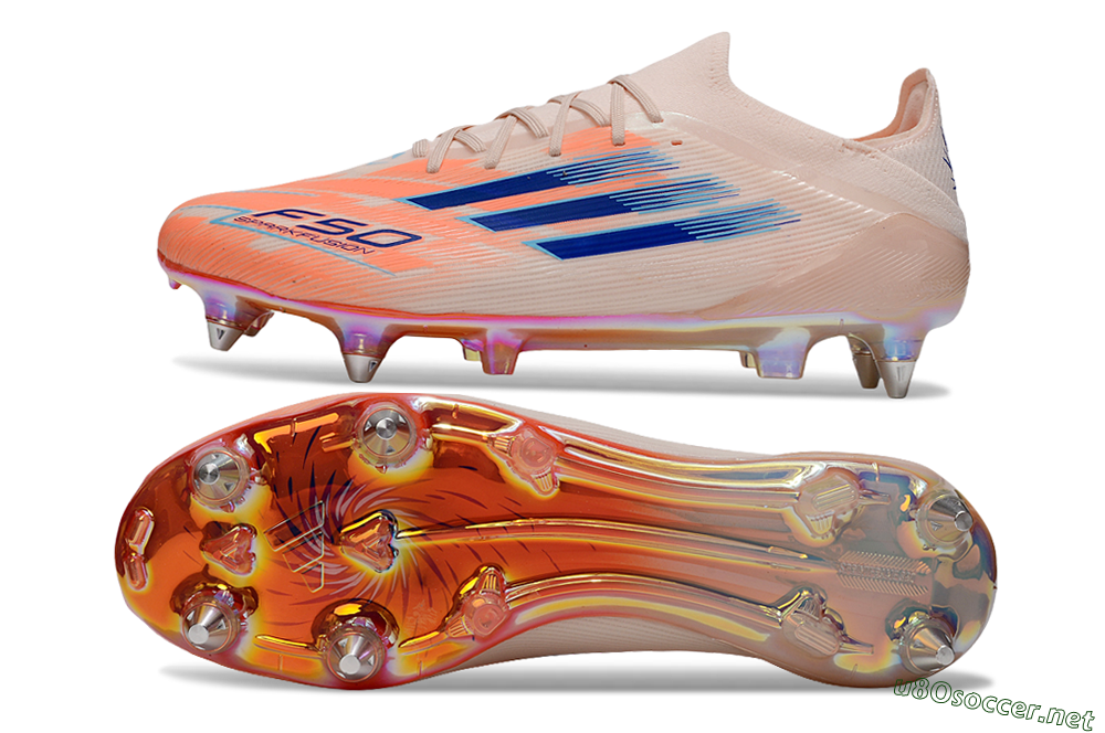 Men's Adidas F50 Elite SG Football Boots - Pink/Blue/Gold 1