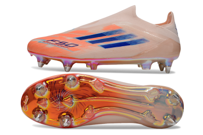 Men's Adidas F50 Elite Laceless SG Football Boots - Pink/Blue/Gold