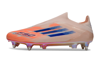 Men's Adidas F50 Elite Laceless SG Football Boots - Pink/Blue/Gold