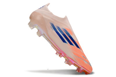 Men's Adidas F50 Elite Laceless FG Football Boots - Pink/Blue/Gold