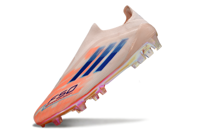 Men's Adidas F50 Elite Laceless FG Football Boots - Pink/Blue/Gold