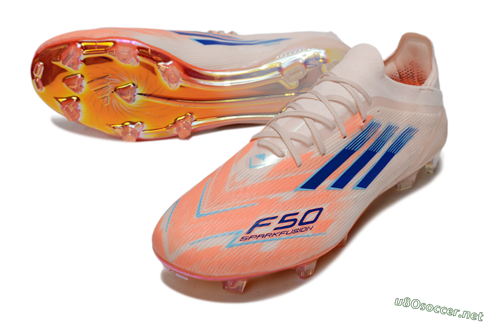 Men's Adidas F50 Elite FG Football Boots - Pink/Orange/Blue 3