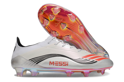 Unisex Messi x Adidas F50 Elite FG Football Boots - Silver/Red/Black