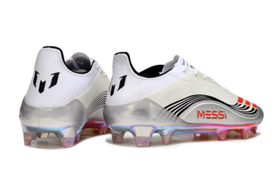 Unisex Messi x Adidas F50 Elite FG Football Boots - Silver/Red/Black