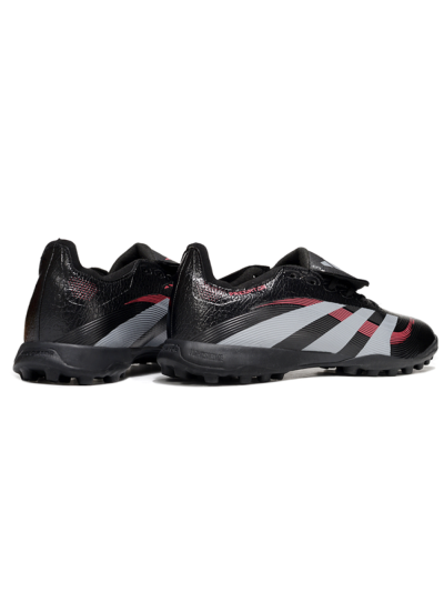 Men's Adidas Predator 25 Elite Foldover Tongue TF Football Shoes - Black/Silver/Red