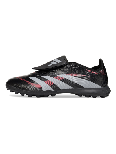 Men's Adidas Predator 25 Elite Foldover Tongue TF Football Shoes - Black/Silver/Red
