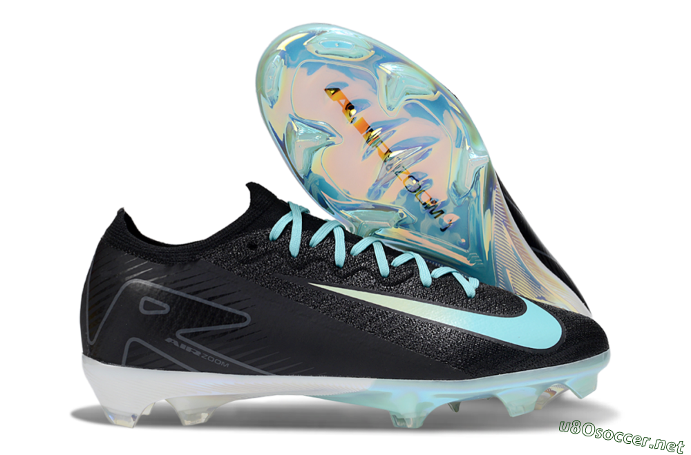 Unisex Nike Air Zoom Mercurial Vapor 16 Elite FG Football Boots - Black/Jade/White 2