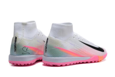 Unisex Nike Air Zoom Mercurial Superfly 10 Elite TF Football Shoes - White/Black/Pink
