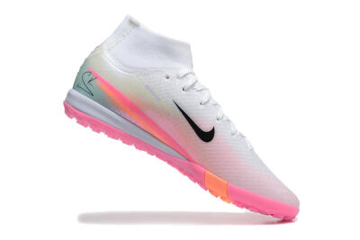 Unisex Nike Air Zoom Mercurial Superfly 10 Elite TF Football Shoes - White/Black/Pink