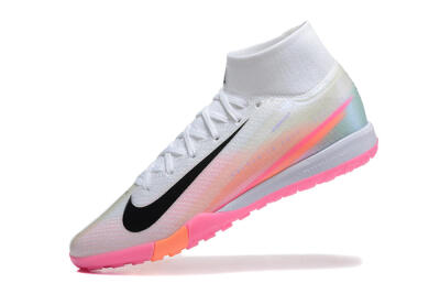 Unisex Nike Air Zoom Mercurial Superfly 10 Elite TF Football Shoes - White/Black/Pink