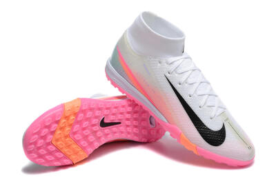 Unisex Nike Air Zoom Mercurial Superfly 10 Elite TF Football Shoes - White/Black/Pink