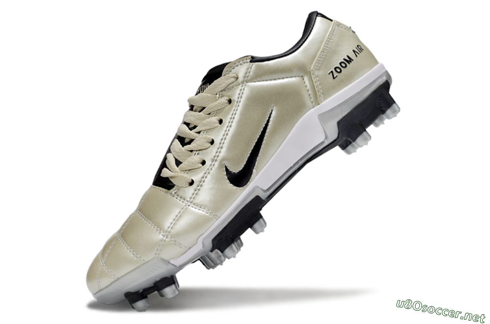 Men's Nike Air Zoom Total 90 III FG Football Boots - Beige/Black/White 6