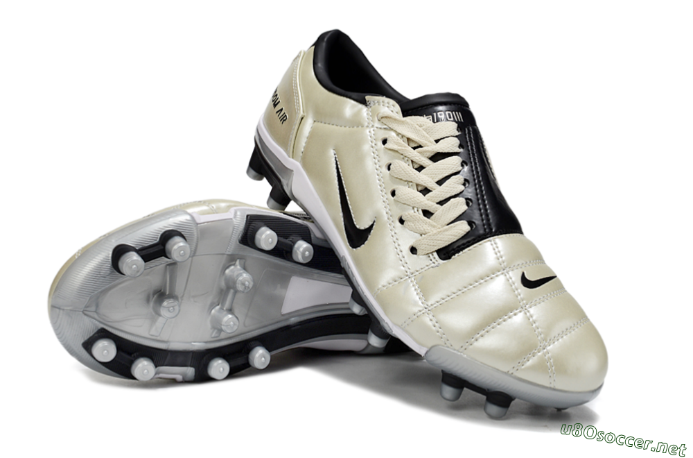 Men's Nike Air Zoom Total 90 III FG Football Boots - Beige/Black/White 4