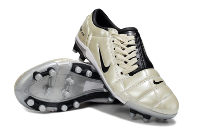 Men's Nike Air Zoom Total 90 III FG Football Boots - Beige/Black/White