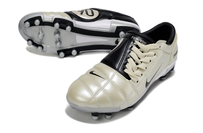 Men's Nike Air Zoom Total 90 III FG Football Boots - Beige/Black/White
