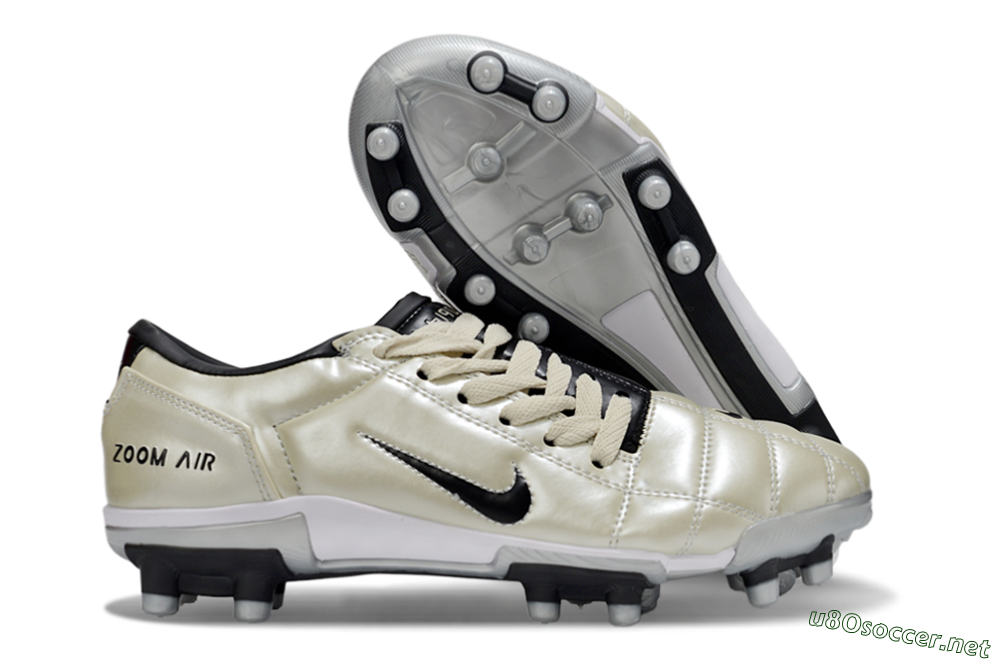 Men's Nike Air Zoom Total 90 III FG Football Boots - Beige/Black/White 2