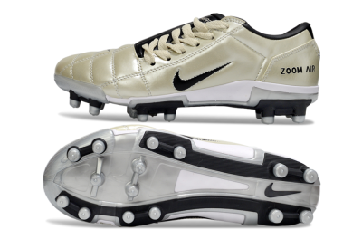 Men's Nike Air Zoom Total 90 III FG Football Boots - Beige/Black/White