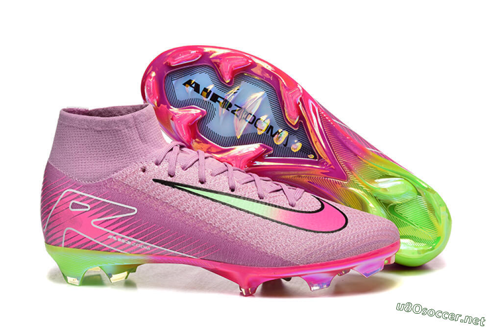 Men's Nike Air Zoom Mercurial Superfly 10 Elite FG Football Boots - Pink/White/Yellow 2