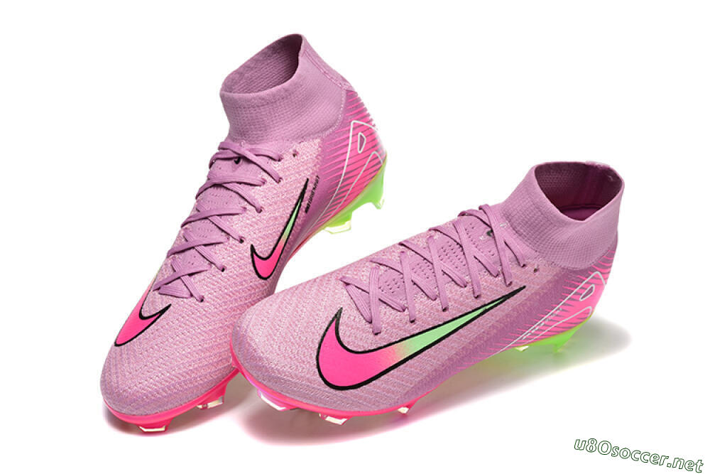 Men's Nike Air Zoom Mercurial Superfly 10 Elite FG Football Boots - Pink/White/Yellow 6