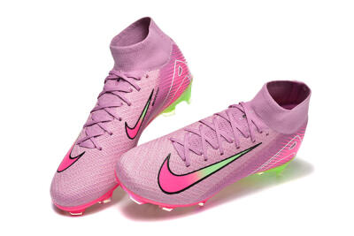 Men's Nike Air Zoom Mercurial Superfly 10 Elite FG Football Boots - Pink/White/Yellow