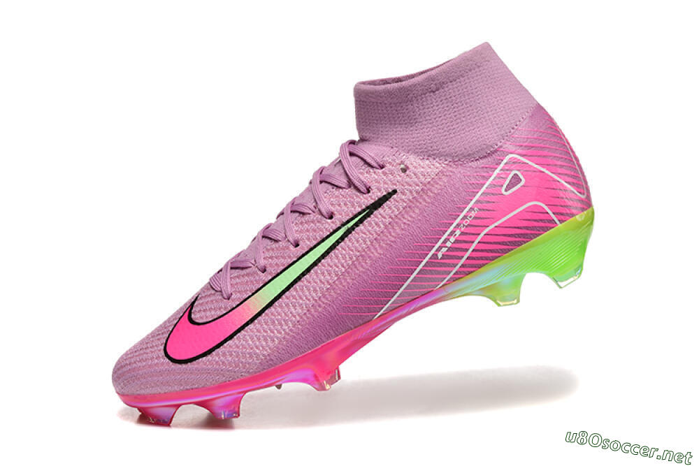 Men's Nike Air Zoom Mercurial Superfly 10 Elite FG Football Boots - Pink/White/Yellow 8
