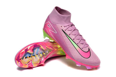 Men's Nike Air Zoom Mercurial Superfly 10 Elite FG Football Boots - Pink/White/Yellow