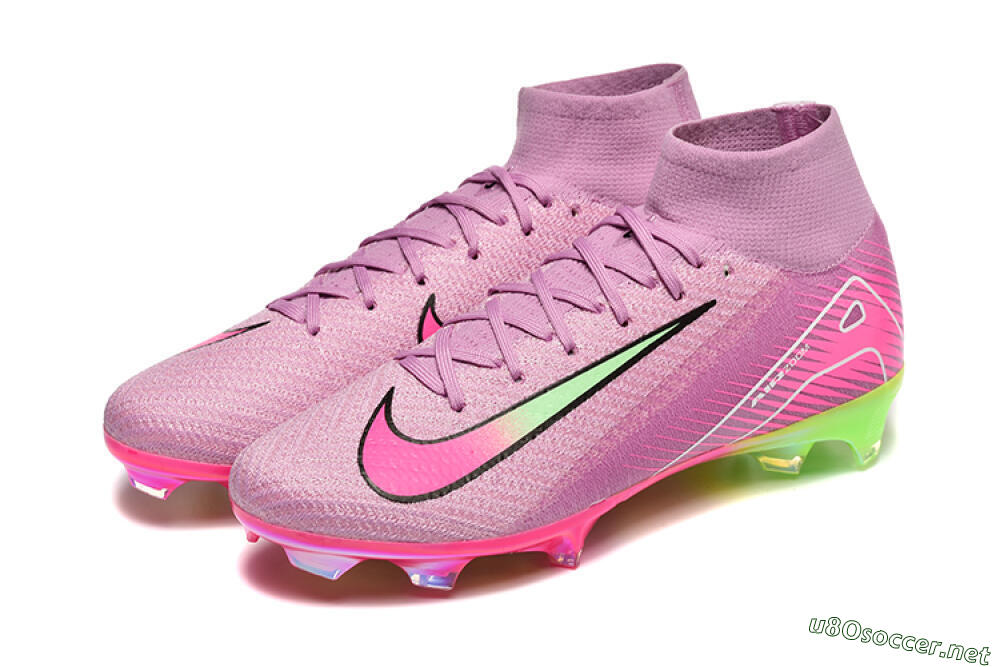 Men's Nike Air Zoom Mercurial Superfly 10 Elite FG Football Boots - Pink/White/Yellow 5
